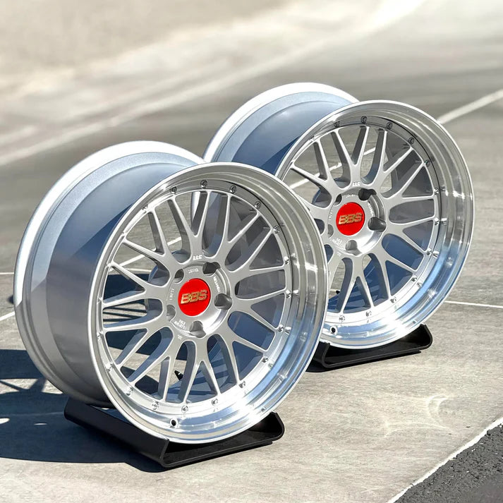 BBS LM Diamond Black / Brushed Silver Face + Polish Lip Forged Wheels (Set of 4)