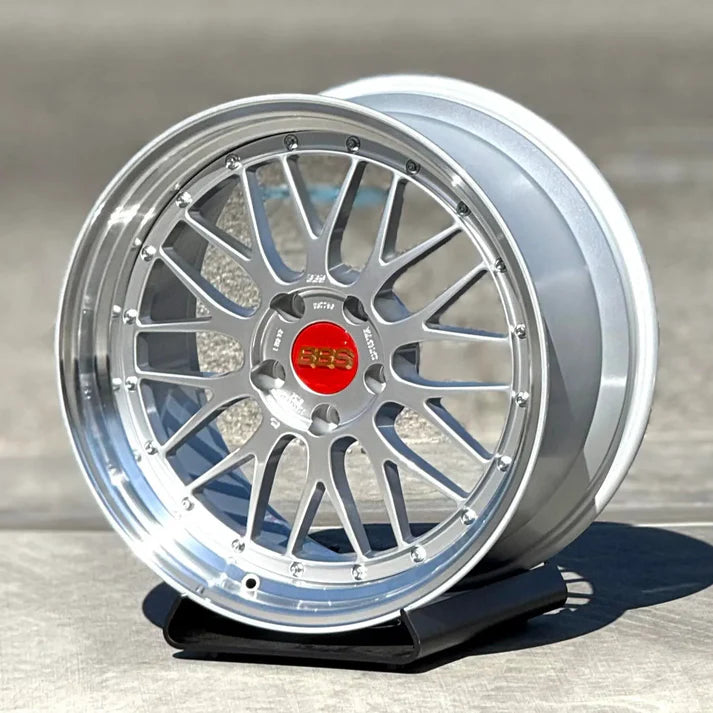 BBS LM Diamond Black / Brushed Silver Face + Polish Lip Forged Wheels (Set of 4)