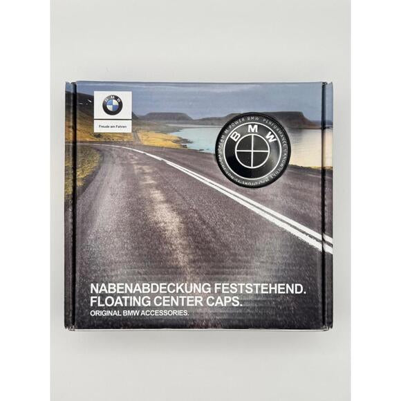 OEM BMW Floating Center Caps - Performance Full Black