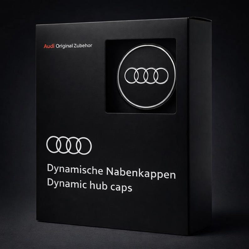 OEM Audi Floating Center Caps - Gloss Black