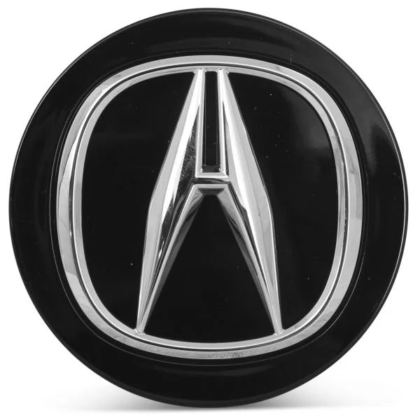OEM Acura Floating Center Caps - Black & Chrome