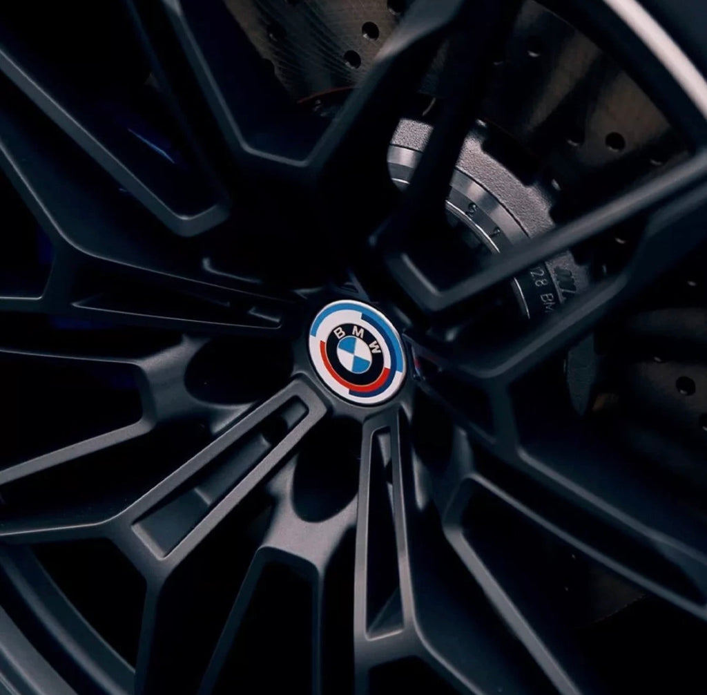 OEM BMW Floating Center Caps - 50th Anniversary