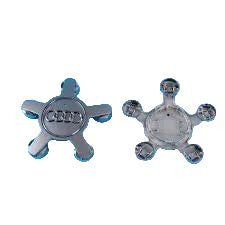 OEM Audi Floating Center Caps - Silver Split Spoke