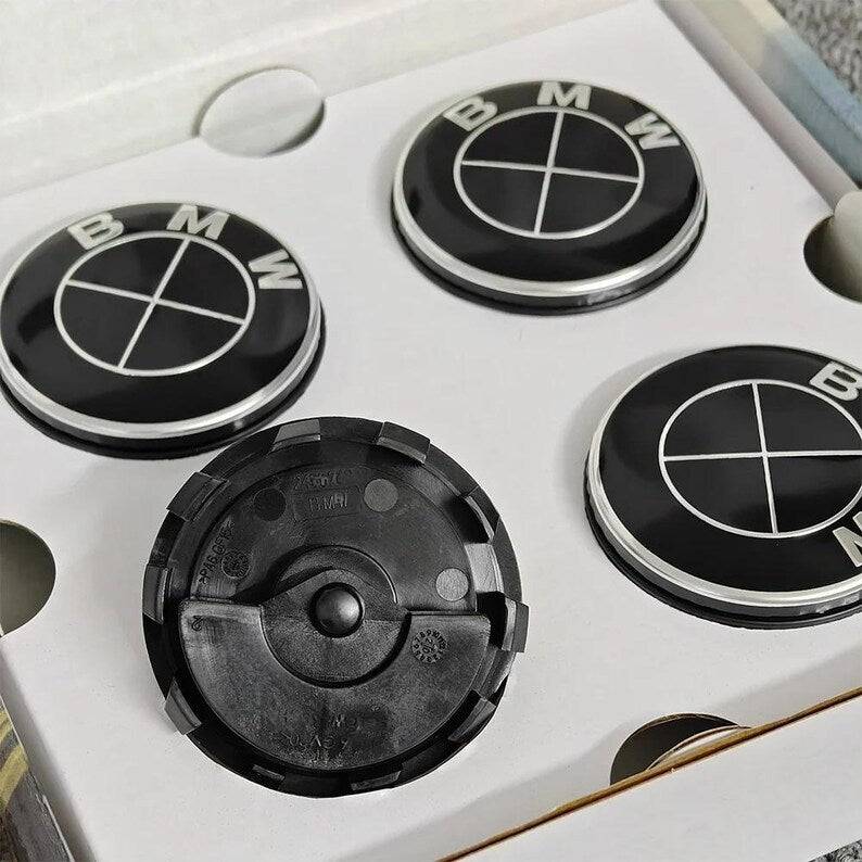 OEM BMW Floating Center Caps - Original Style Full Black