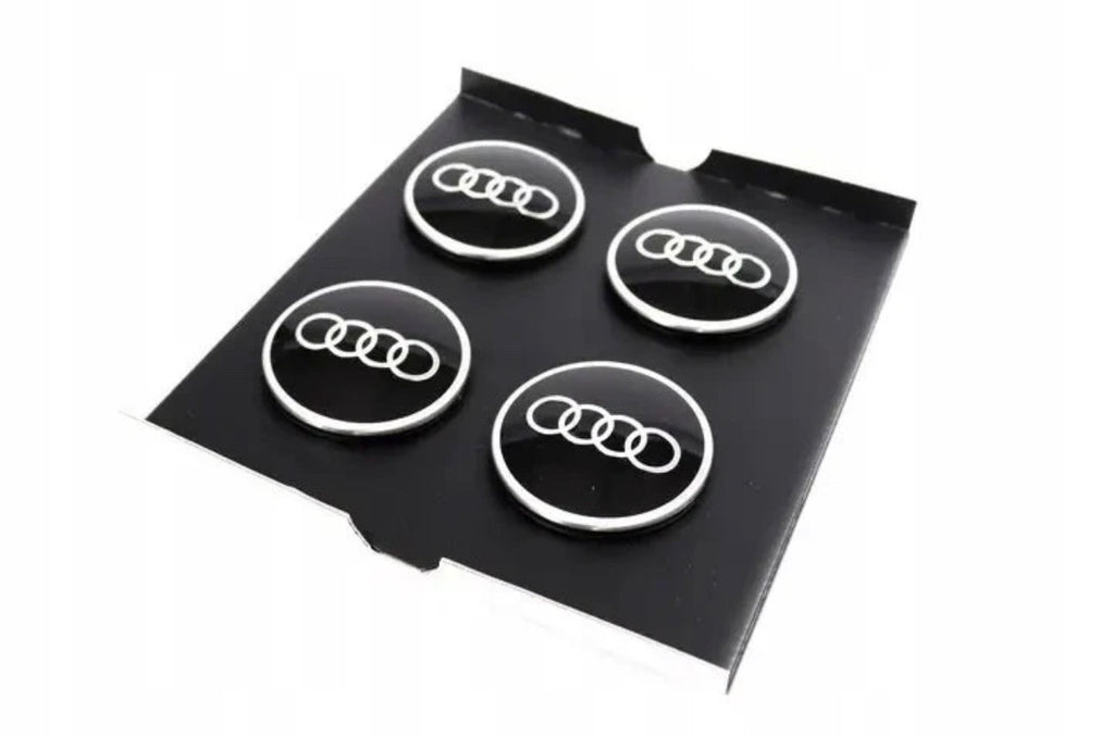 OEM Audi Floating Center Caps - Gloss Black