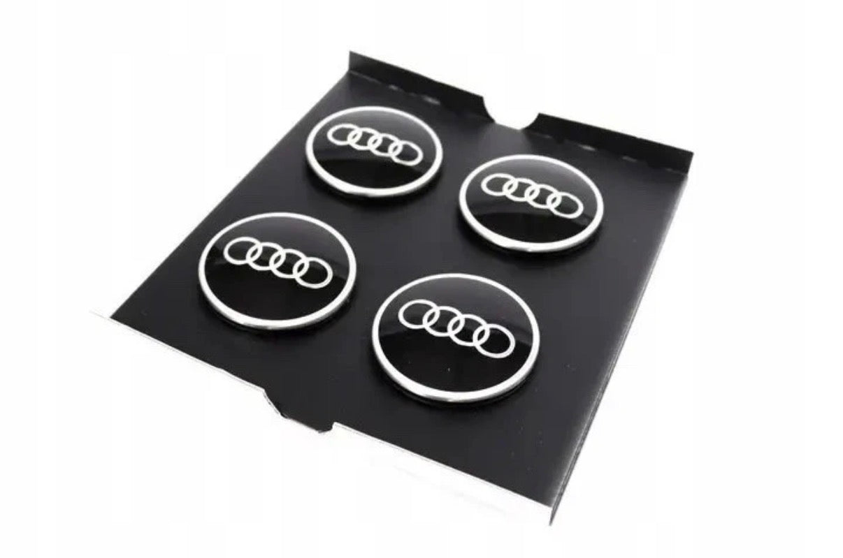 OEM Audi Floating Center Caps - Gloss Black