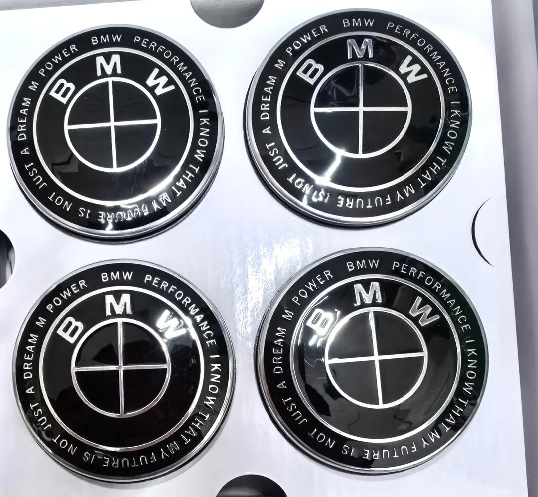 OEM BMW Floating Center Caps - Performance Full Black