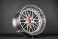 BBS LM Diamond Black / Brushed Silver Face + Polish Lip Forged Wheels (Set of 4)