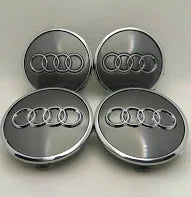 OEM Audi Floating Center Caps - Dark Grey