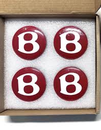 OEM Bentley Floating Center Caps - Red/White