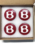 OEM Bentley Floating Center Caps - Red/White