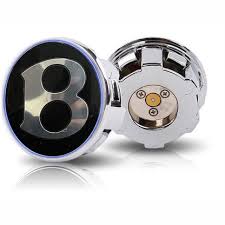 OEM Bentley Floating Center Caps - Black/White