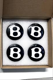 OEM Bentley Floating Center Caps - Black/White