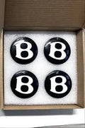 OEM Bentley Floating Center Caps - Black/White
