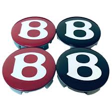 OEM Bentley Floating Center Caps - Red/White