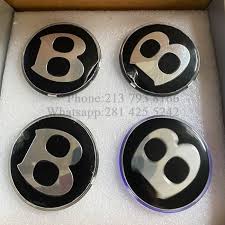 OEM Bentley Floating Center Caps - Black/White