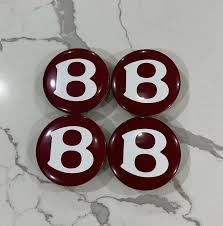 OEM Bentley Floating Center Caps - Red/White
