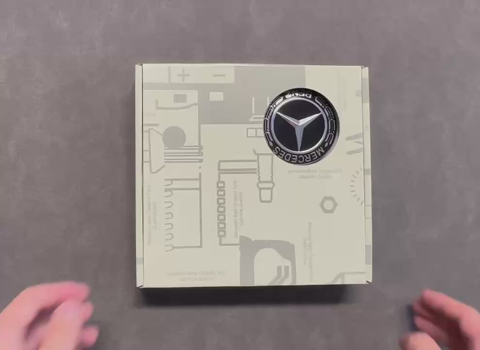 OEM Mercedes-Benz Floating Center Caps - Black Wheat